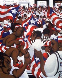 Puerto Rican Day Parade, painting by Martin Wong